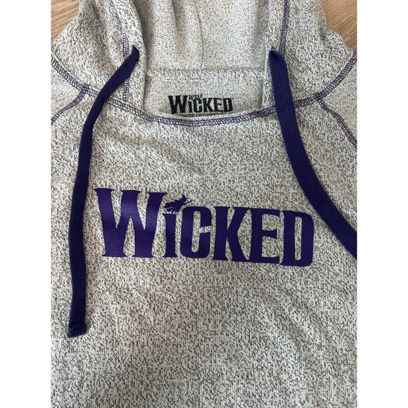 Wear Wicked Hoodie Women Large Gray Sweatshirt Sweater Jumper Musical Movie - Picture 2 of 7